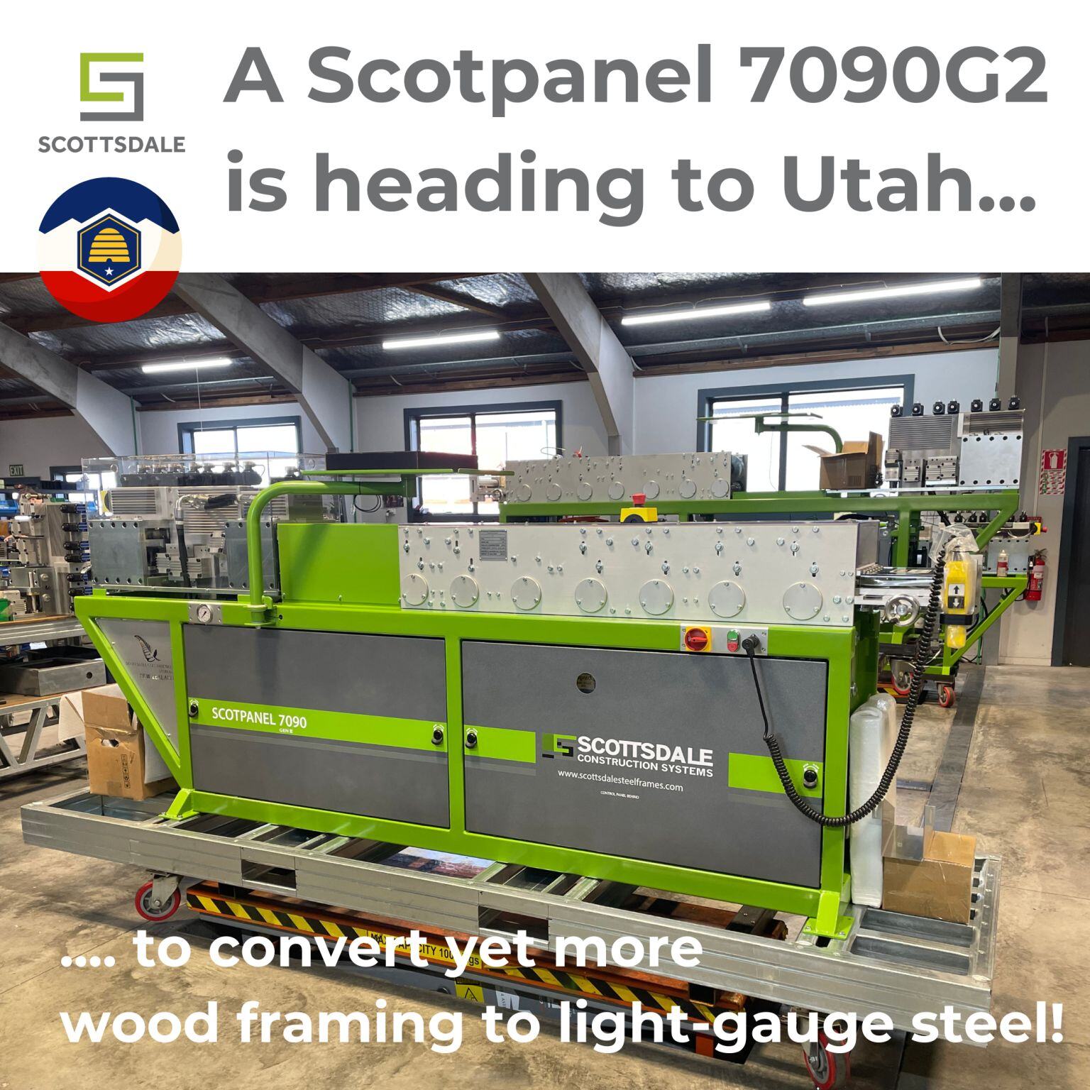 ScotPanel roll former shipping to Utah